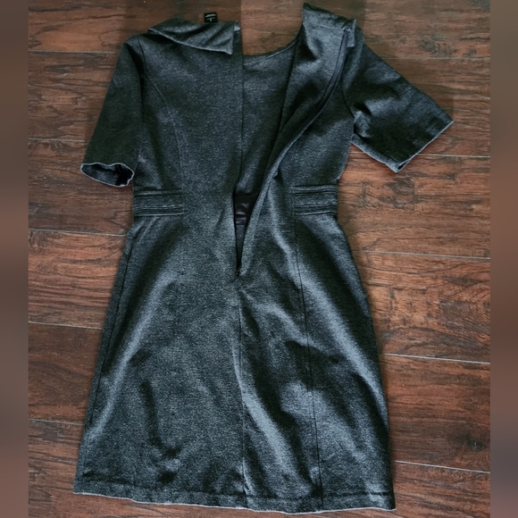 WHITE HOUSE BLACK MARKET GRAY PETER PAN COLLAR DRESS 👗 - Picture 4 of 7
